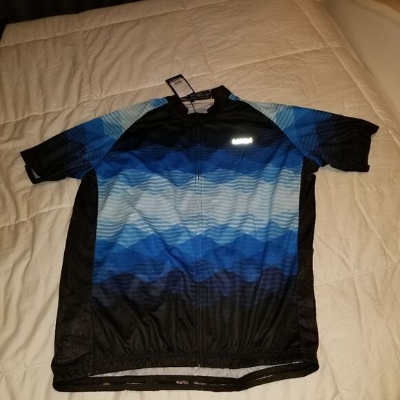 Cycling Top Shirt size XXL Black and Blue NWT SHIRT ONLY - Picture 11 of 12